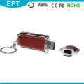 Movimentação personalizada da pena do USB do couro do logotipo para o presente (EB073)